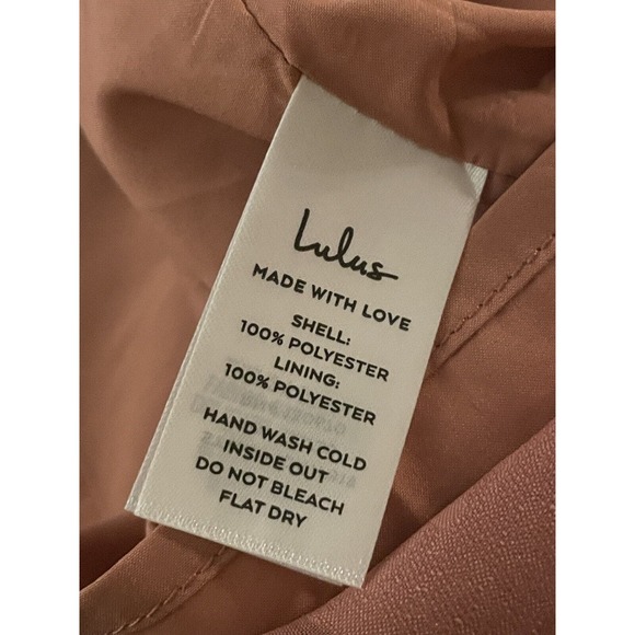 NWT Lulu’s Chic Demeanor Rusty Rose Pink Floral Jacquard Halter Mini Dress Large - Picture 8 of 8